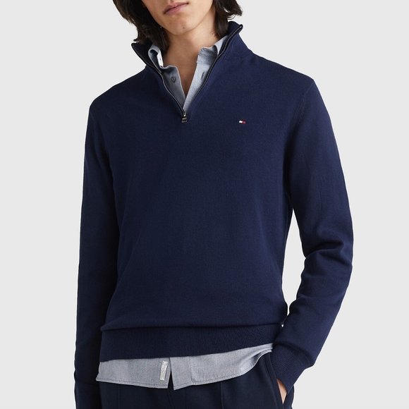 BRAND NEW! Tommy Hilfiger Men's Regular-Fit Pima Cotton Cashmere Blend - Picture 1 of 4